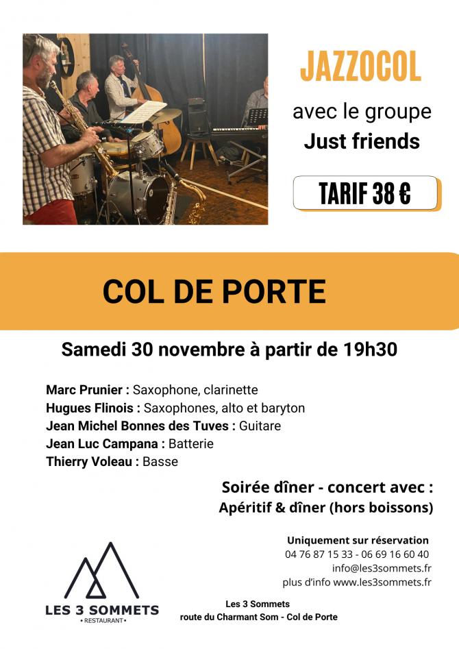 Soirée Jazzocol aux 3 Sommets